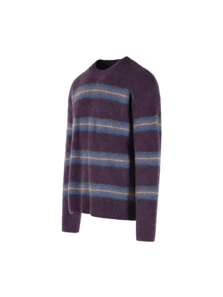 Bukiecik sweter Dries Van Noten w paski fioletowy