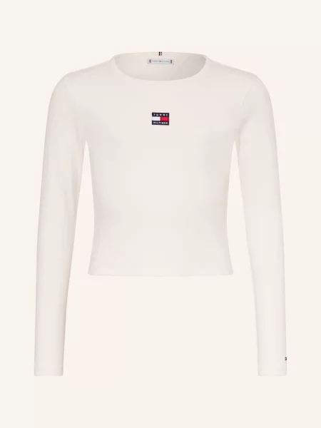 Dlouhé tričko s dlouhým rukávem Tommy Hilfiger bílé
