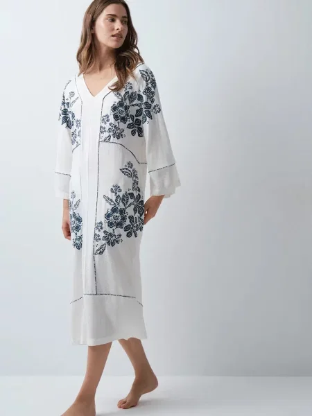 Women'secret rochie cu vâscoză bej