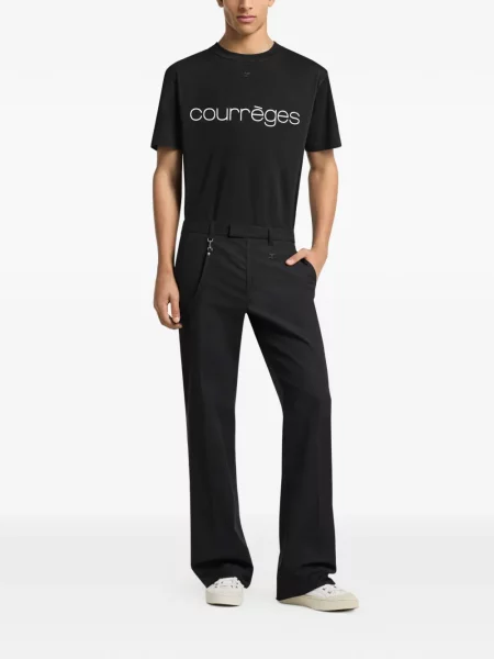 Tricou Courreges cu imagine negru