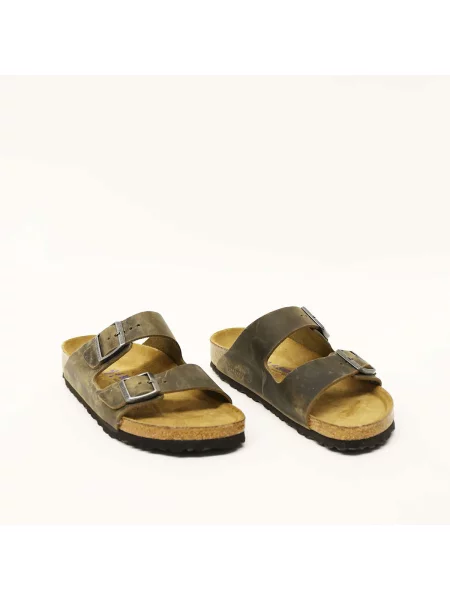 Papuci Birkenstock din piele maro