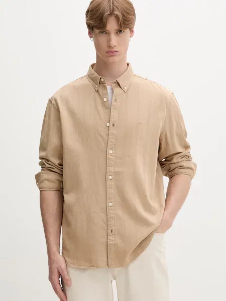 Levi's cămașă pentru bărbați cu in AUTHENTIC BUTTON DOWN bej