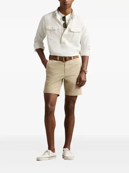 Tricou polo Polo Ralph Lauren cu dungi cu glugă de in albastru