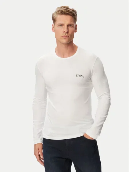 Emporio Armani Underwear Majica z dolgimi rokavi bela