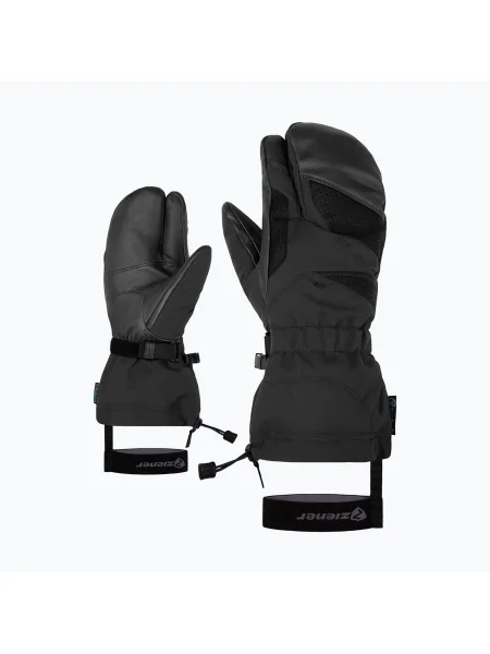 Férfi síelő kesztyű ZIENER Gaikuso Aquashield AW Lobster alpesi fekete. Méret: 9 fekete