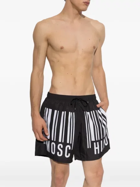 Kąpielówki Moschino z nadrukiem czarne
