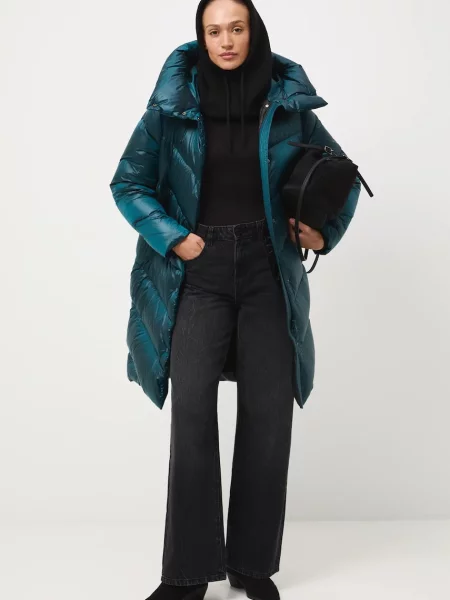 Medicine płaszcz puchowy turkusowy zielony