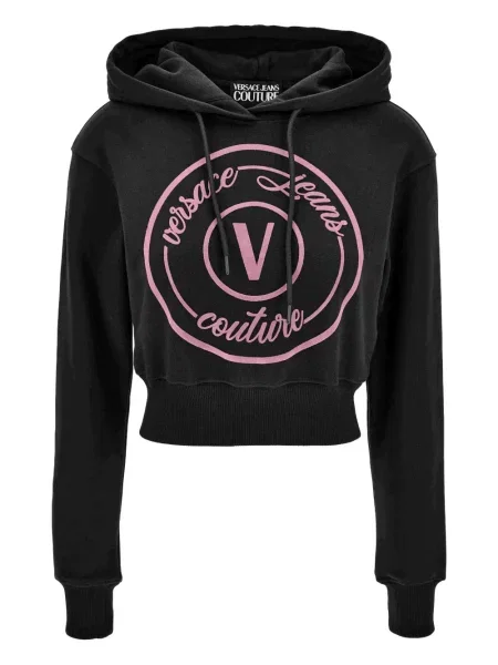 Hanorac cu glugă Versace Jeans Couture negru
