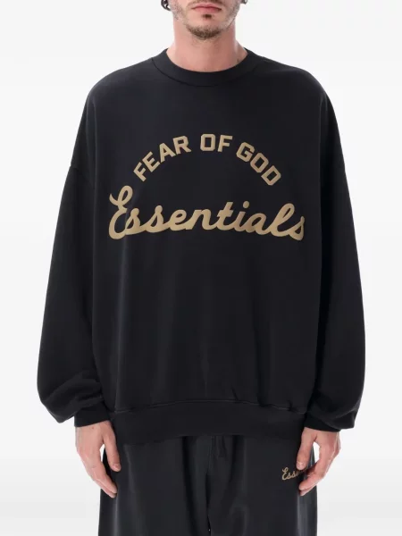 Sală de gimnastică hanorac crewneck Fear Of God Essentials cu decolteu rotund negru
