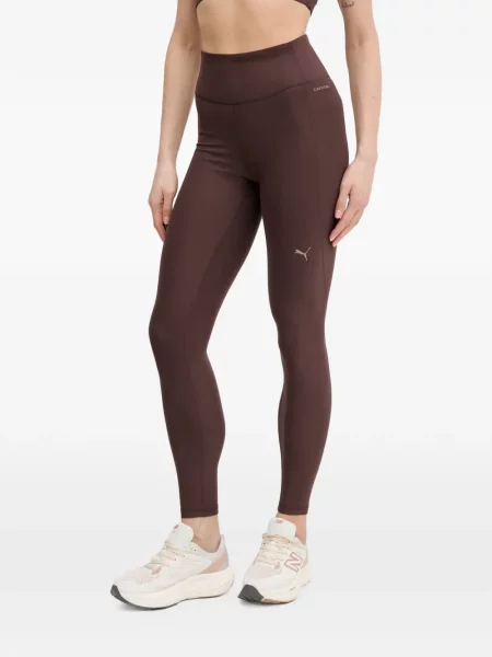 Legginsy Puma z nadrukiem brązowe