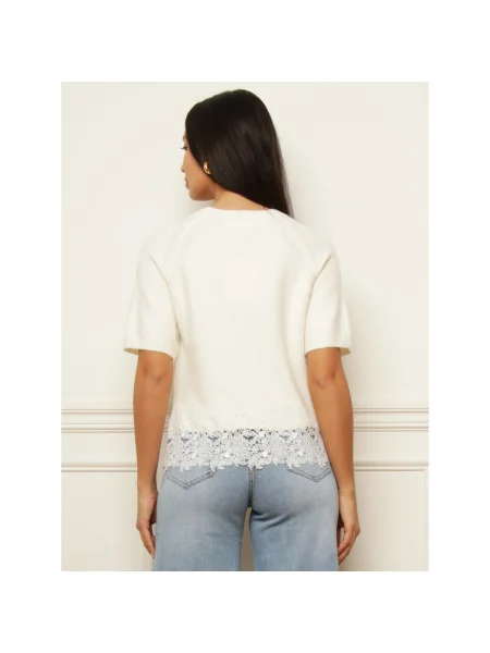 Pulover La Modeuse alb