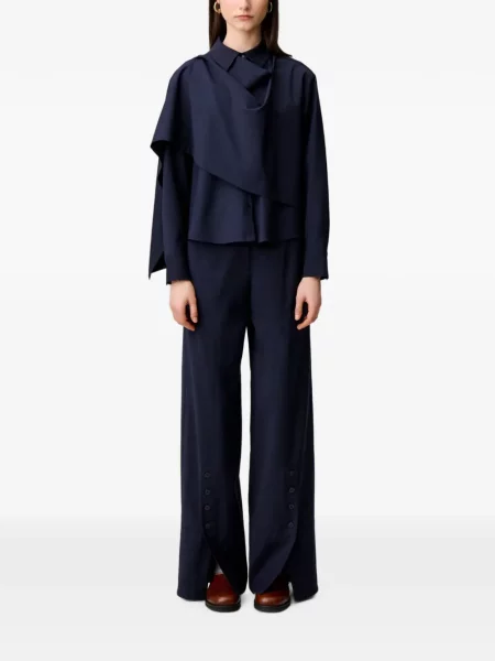Sacou Claudie Pierlot drapate albastru