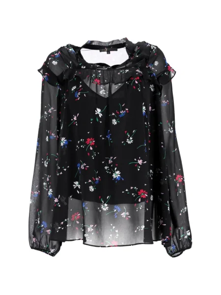 Bluză Maje cu model floral cu imagine negru