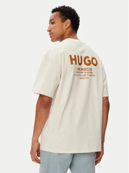 HUGO Majica Nalono Kremna