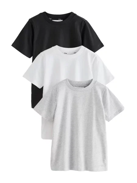 CLARKS Tricou gri deschis / negru alb