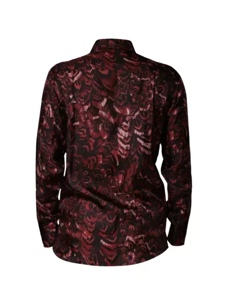 Дълго риза Dolce & Gabbana с пера червено
