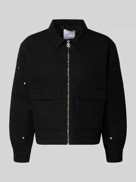 Kurtka koszulowa z wełny z z patką Model DOGMA WORK JACKET' Edwin czarna