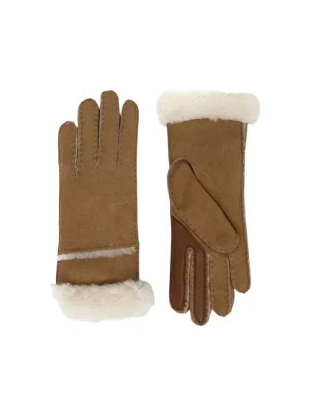 Rękawiczki Ugg zamszowe brązowe