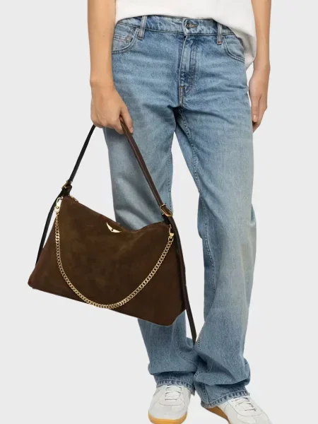Замшева сумка Zadig&voltaire коричнева