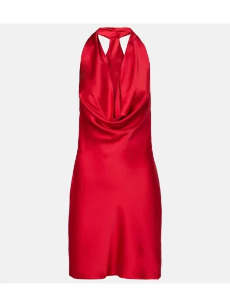 Rochie Norma Kamali din satin roșu
