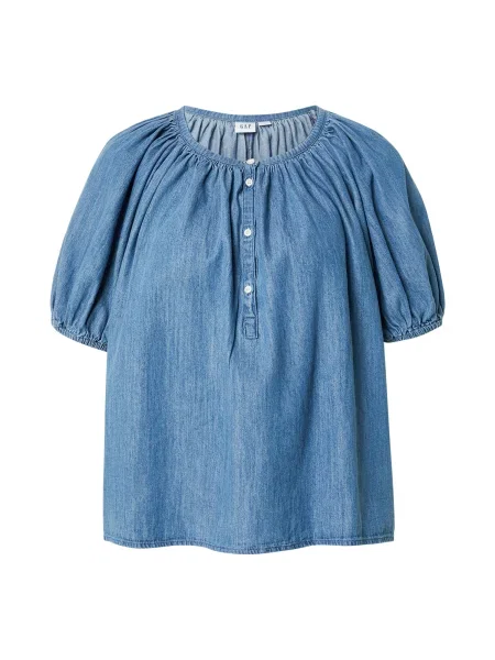 GAP Bluză POPOVER denim albastru