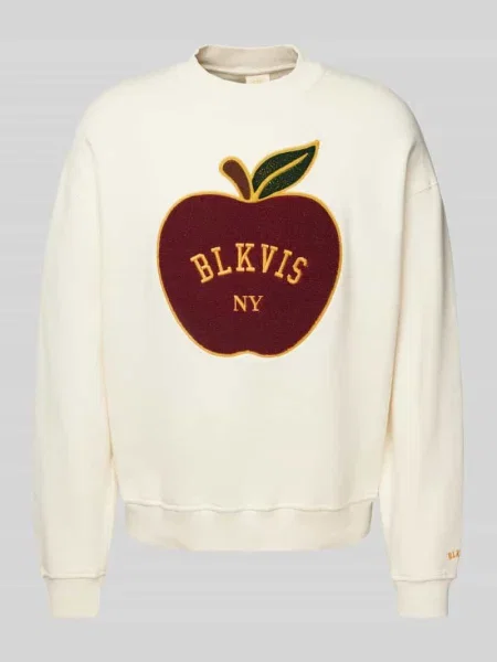 Bluza z wyhaftowanym logo Blkvis biała