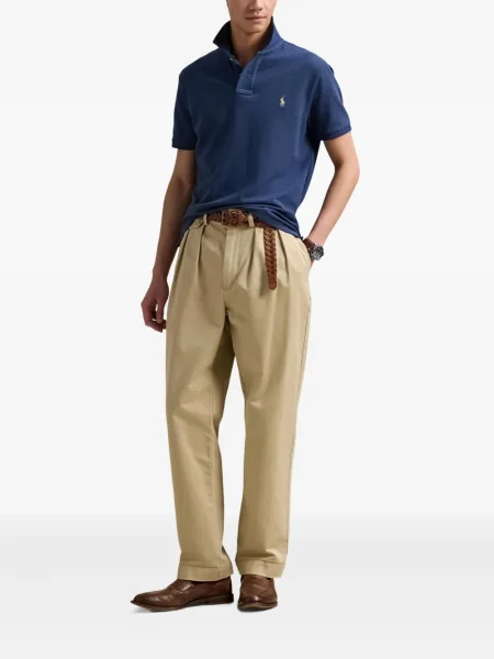 Szerokie polo Polo Ralph Lauren z przetarciami w paski czarne