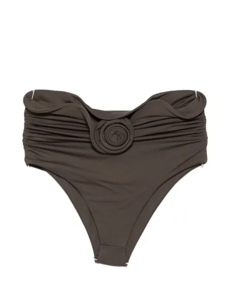 Bikini Magda Butrym cu volane maro