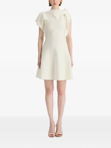 Rochie mini Oscar De La Renta tricotate drapată