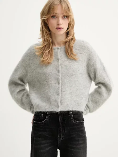 Gestuz cardigan cu mohair Gzdebbie gri