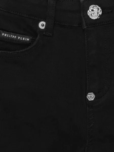 Τζιν σορτς Philipp Plein μαύρο