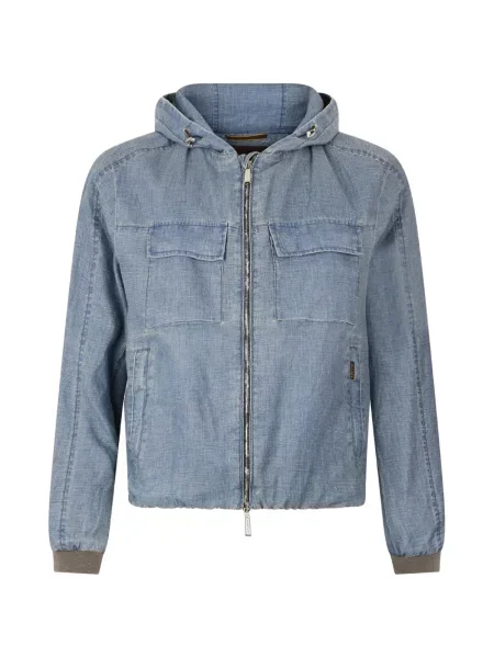 Яке Moorer с качулка синьо