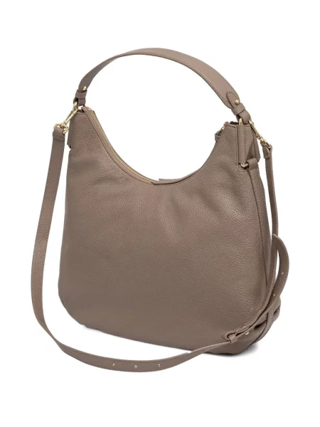 Top Coccinelle din piele maro