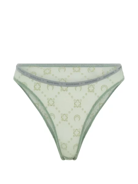 Chiloți tanga Marine Serre plasă verde