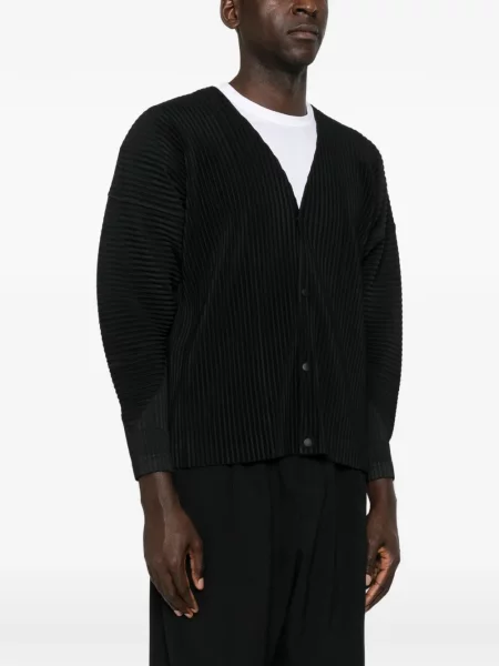 Жилетка Homme Plissé Issey Miyake с V-образно деколте черно