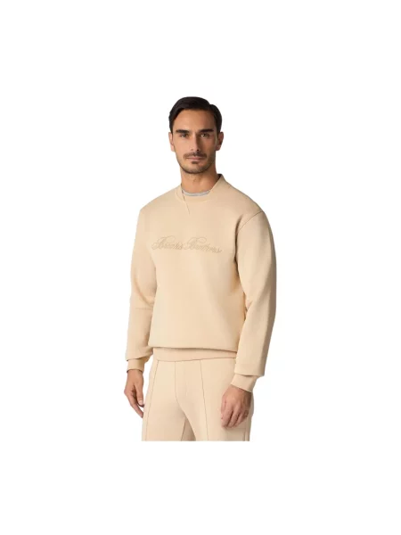 Bluza Brooks Brothers z logo beżowa