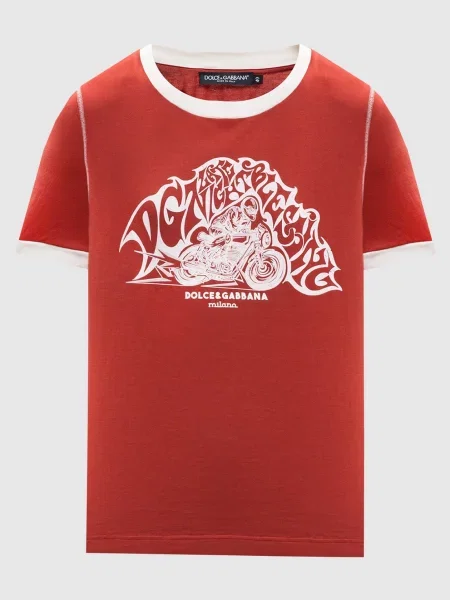 Футболка з принтом Dolce&gabbana червона