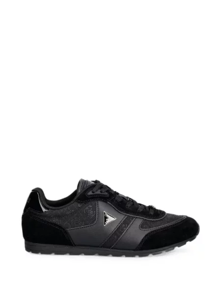 Sneakerși Guess din piele de căprioară negru