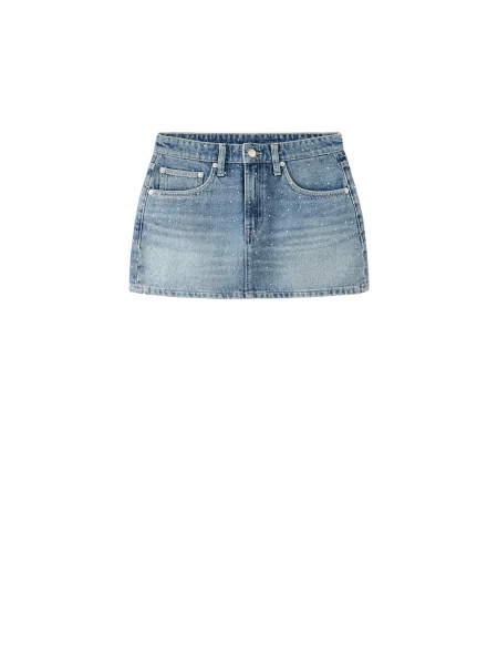 MANGO Fustă ESTRELLA denim albastru