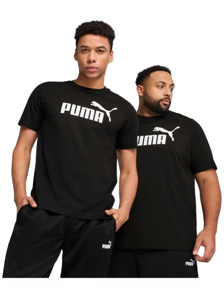 PUMA Tricou Puma Ess No. 1 Logo Tee' negru