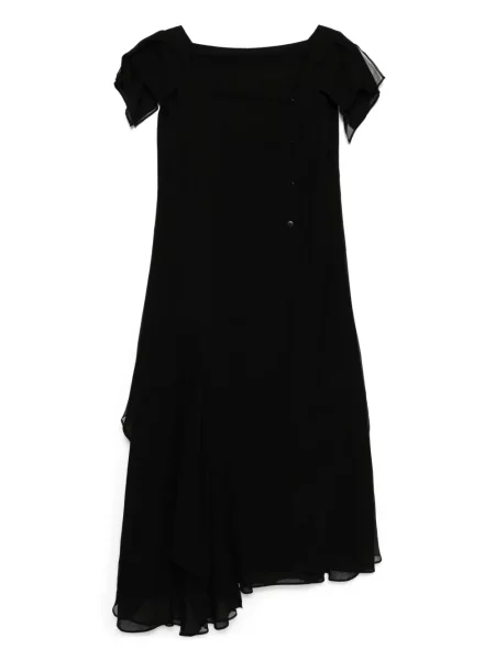 Rochie Yohji Yamamoto drapată de costum negru