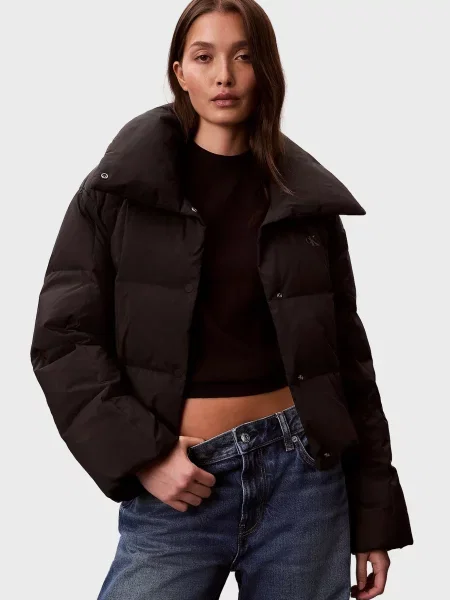 Коротка джинсова куртка Calvin Klein Jeans чорна