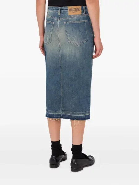 Džinsinis sijonas Moschino Jeans iki kelių mėlyna