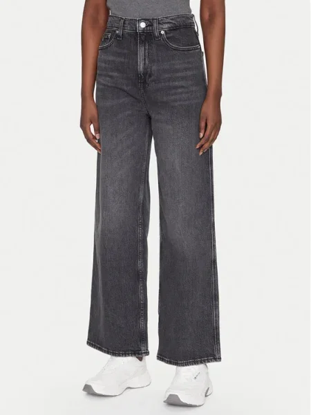 Tommy Jeans Blugi Claire Wide Leg gri