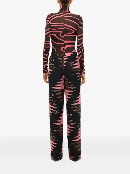 Pantaloni Pucci de mătase cu imagine maro