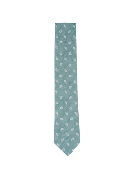 Cravată Zegna cu model paisley verde