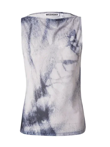 WEEKDAY Top Annie negru alb