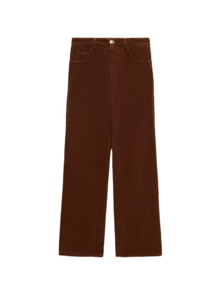Pantaloni Marni de catifea cord evazate maro