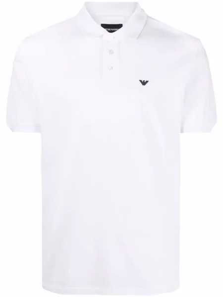 Polo Emporio Armani cu broderie alb