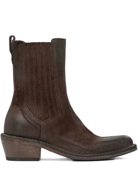 Botine Moma din piele cowboy maro